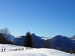 Eine Frühjahrsschneeschuhtour mitten im Winter