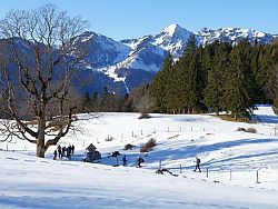 Eine Frühjahrsschneeschuhtour mitten im Winter